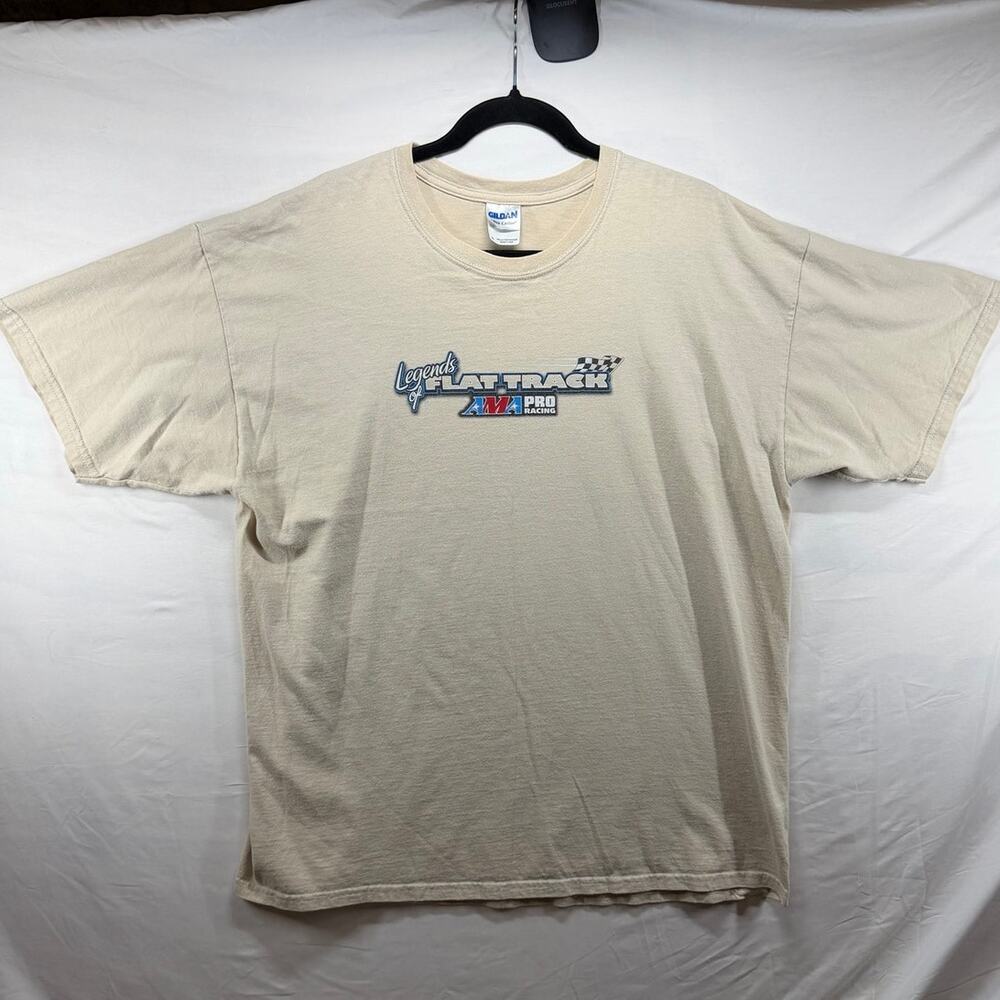 Vintage Double-Sided Graphic Legends of Flat Track AMA Pro Racing T-Shirt-Men/XL